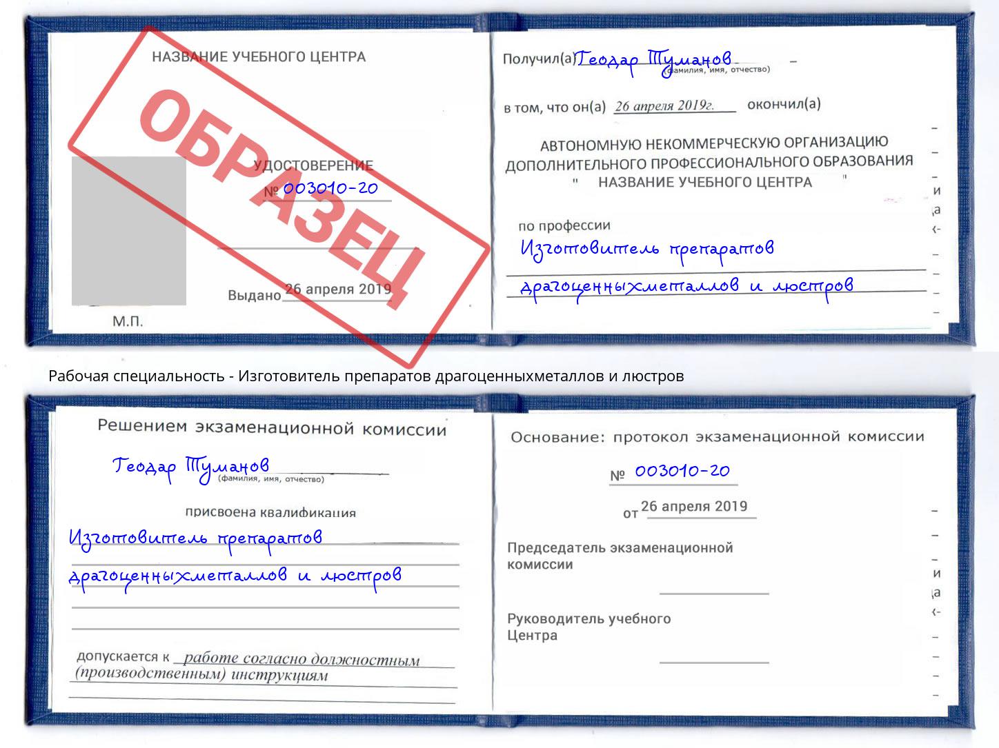 Изготовитель препаратов драгоценныхметаллов и люстров Нижний Новгород